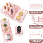 20 Pcs Clear Drawer Organizer, Adjustable Drawer Storage Box, 3-Size Desk - Image 3