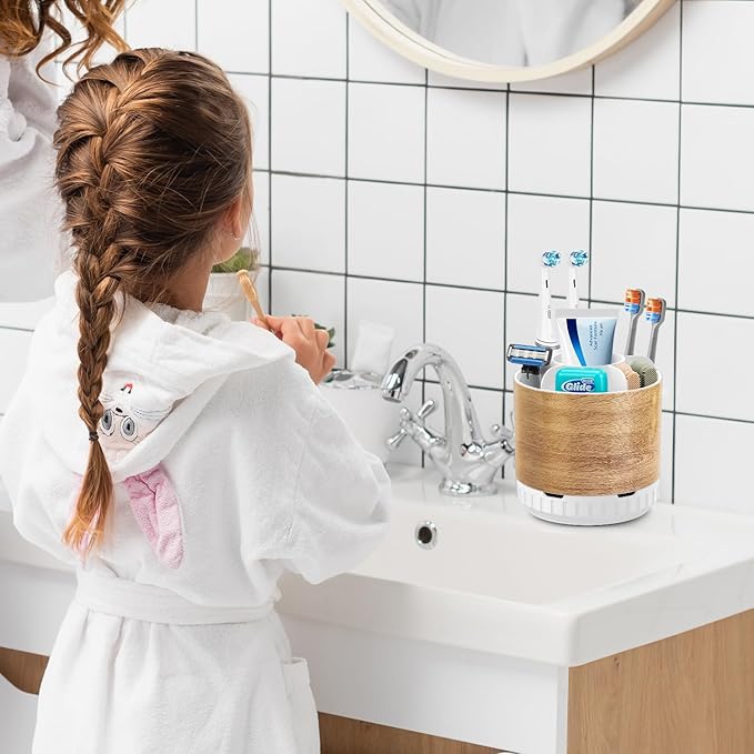 Wood Toothbrush Holders Organizers - Image 2