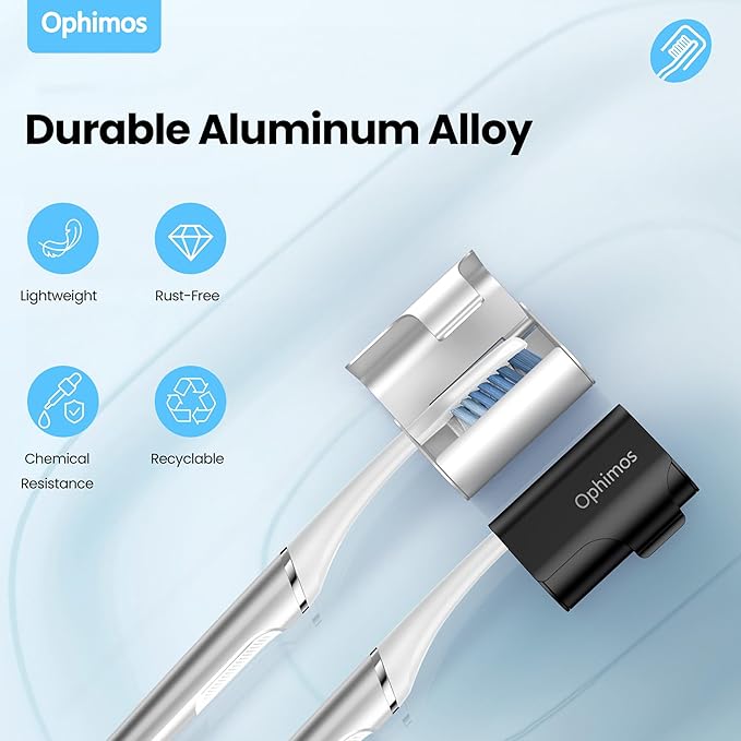 4 Count Aluminum Alloy Toothbrush Cover Caps - Image 4