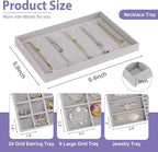 Cirhy 4 Stackable Jewelry Trays Organizer Set - Image 5