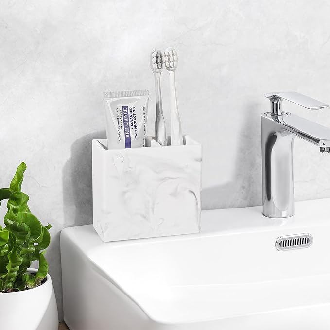 Diatomite Toothbrush Holder 2 Slots Tooth Brush Holder - Image 3