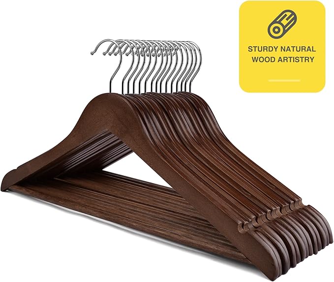 Wooden Hangers - 30 Pack - Clothes Hanger - Image 6
