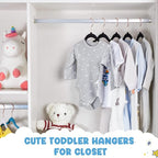 HOUSE DAY Velvet Baby Hangers for Closet, Kids Hangers Velvet 60 Pack, Non Slip - Image 5