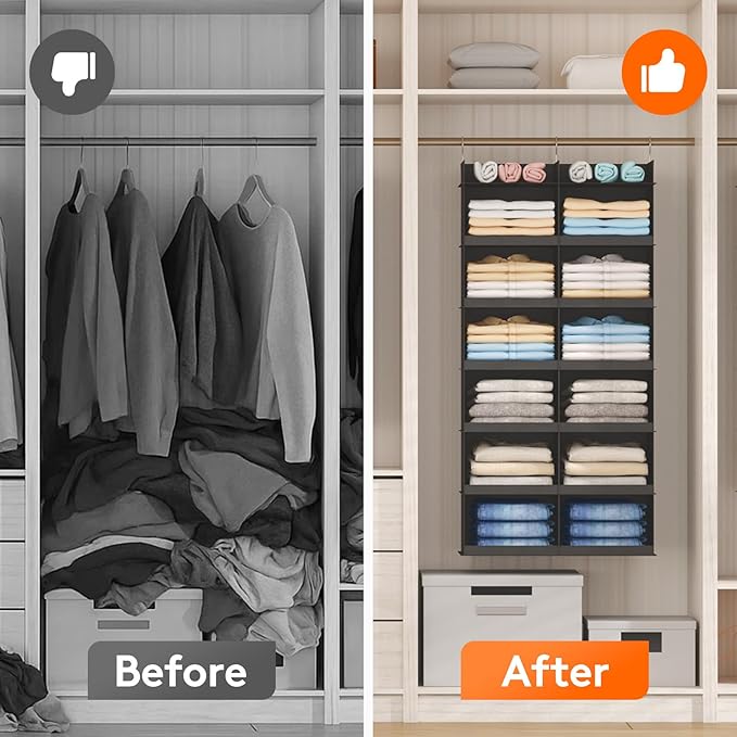 Lifewit Dual-Row Shelf Hanging Closet Organizer and Storage, Clothes Shelves - Image 8