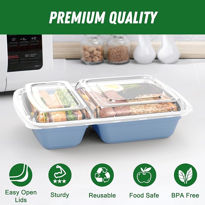 50 Pack 28 oz Meal Prep Containers Reusable - Image 3