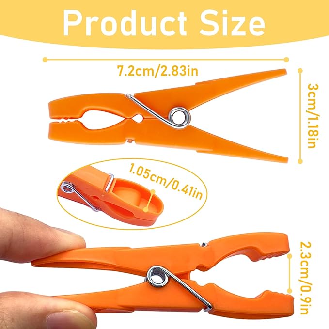 72Pcs Colored Plastic Clothespins, Colorful Clothes Pins Heavy Duty Outdoor - Image 2