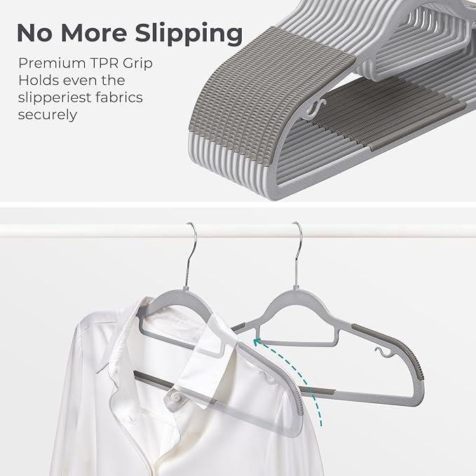 HOUSE DAY Plastic Hangers 100 Pack, Heavy Duty Hanger - Image 3
