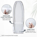 Seiritex Over The Door Ironing Board Cover 14 x 42 inch, Thick Padding and Heat - Image 2