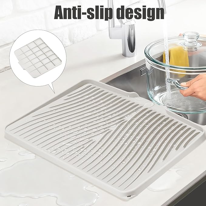 Silicone Dish Drying Mat, Stone Drying Mat - Image 3