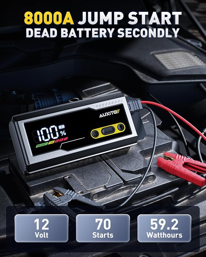 AUXITO Jump Starter 8000A Portable Car Battery Jump Starter - Image 2