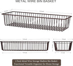 Farmhouse Decor Metal Wire Storage Organizer Bin Basket - Image 6