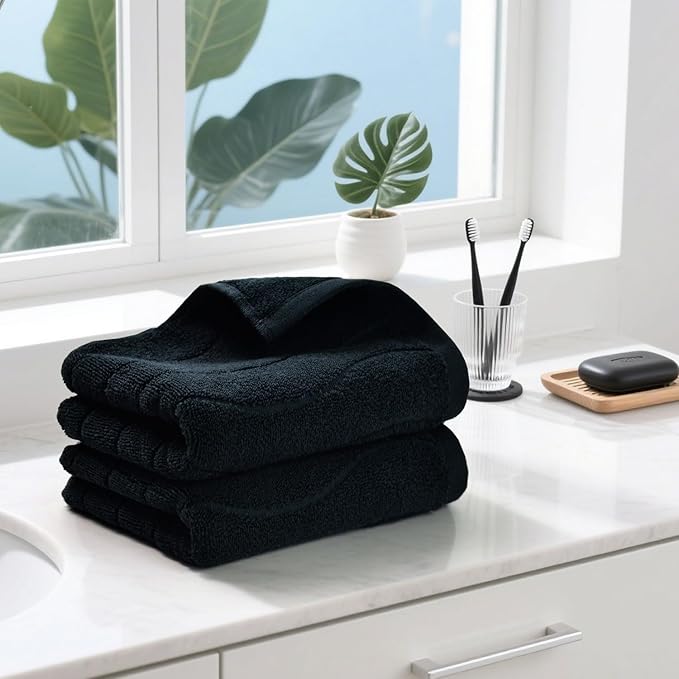 Hand Towels with Wavy Jacquard - Image 4
