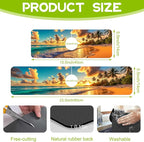 Sunset Beach Waves Palm Trees Kitchen Sink Splash Guard Faucet Mat Super - Image 2