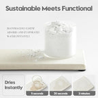 2PCS Bathroom Sink Vanity Trays, Water Absorbing Diatomite Stone Drying Soap - Image 4