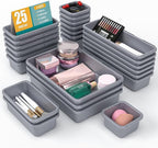 25 PCS Drawer Organizer Set, 4 Size Makeup Drawer Divider Organizer by StoreHappily