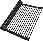 Ohuhu Over The Sink Dish Drainer Drying Rack, 17.6" W x 15.4" L Roll Up Dish by Ohuhu