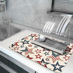 Flag Stars Stripes Patriotic 4th of July Dish Drying Pad 18 x 24 Inch - Image 5
