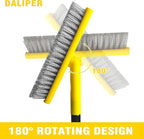 2 in 1 Grout Brush with 49.6" Long Handle, Swivel Grout Cleaning Brush V-Shape - Image 3