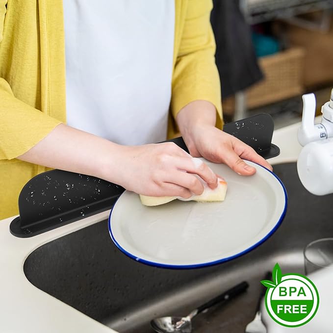 19.29 inch Sink Water Splash Guard, Silicone Sink Splash Guard, Backsplash - Image 5