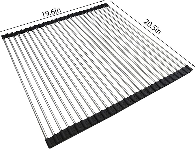 Ahyuan Roll up Dish Drying Rack Over The Sink Kitchen Roll up Sink Drying Rack - Image 6