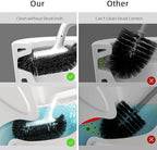 HAMITOR Toilet Bowl Brush Holder Set: Bathroom Deep Cleaning Toilet Cleaner - Image 3