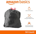 Amazon Basics Flextra Multipurpose Drawstring Trash Bags, 30 Gallon - Image 2