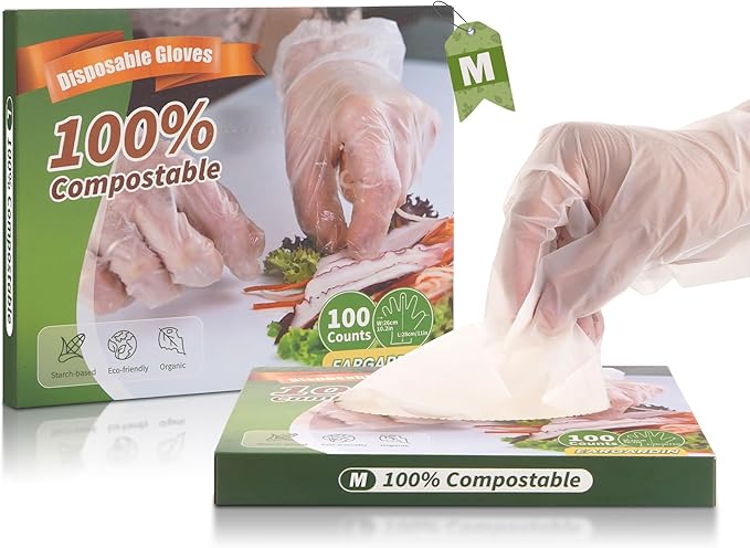 Compostable Disposable Gloves Compost Large Food Handing Gloves by Eargardin