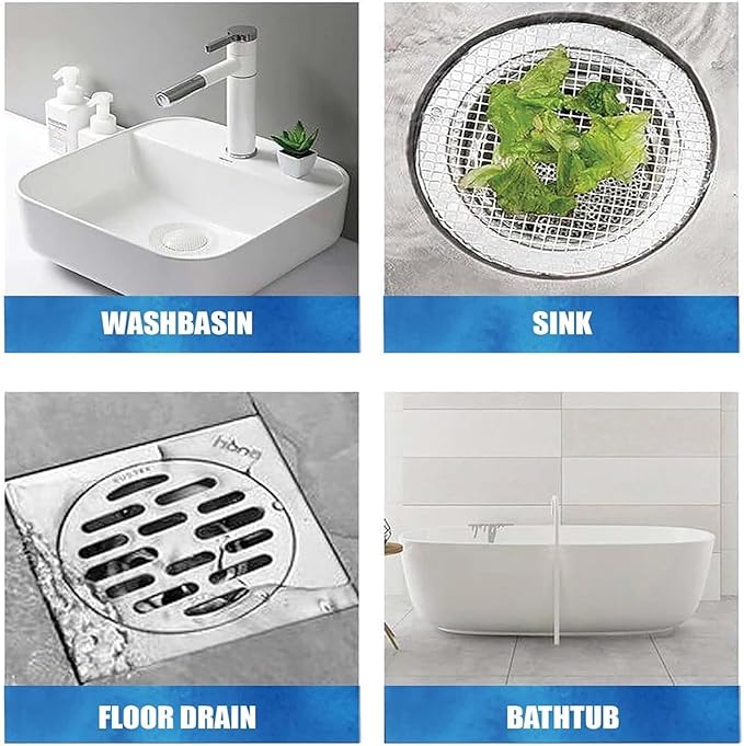 Disposable Hair Catcher Shower Drain Mesh Stickers, 35 Pack - Image 4