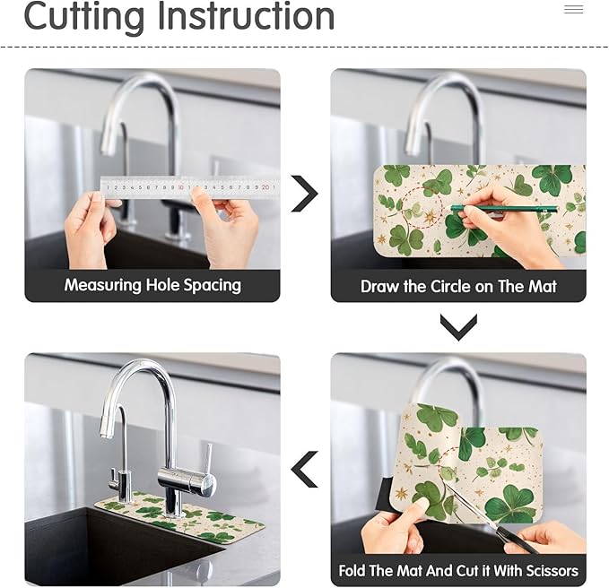 Kitchen Sink Splash Guard 2 PCS 30 Inch Sink Faucet Mat Splash Guard - Image 4