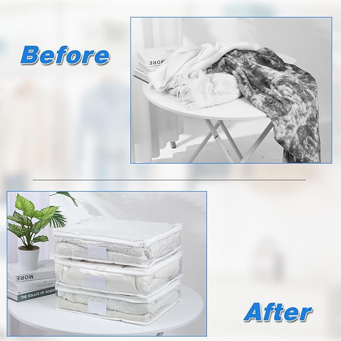 8 Pcs Clear Plastic Storage Bags - Image 6
