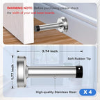 4 Pack Door Stops, 304 Stainless Steel Door Stoppers, Easy Installation - Image 3