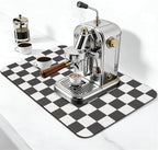 Checkered Dish Drying Mat for Kitchen Counter, Absorbent Non-Slip Coffee Mat - Image 3