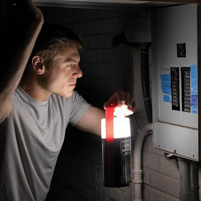 Ontel Battery Daddy Lantern, 2-in-1 Battery Powered Lamp & Battery Organizer - Image 4