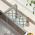 Rendering Marble Sink Splash Guard Faucet Mat Blue Wall Tiles Super Absorbent by Unknown