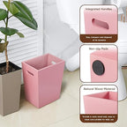 Small Trash Can Wastebasket, 2 Gallon Wooden Waste Basket - Image 3