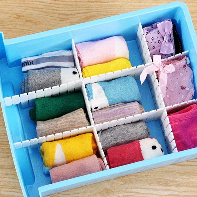 ShineMe Drawer Dividers, Plastic Adjustable Drawer Dividers, Household Storage - Image 3