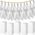 Newwiee 100 Pcs Washcloths Bulk Quick Drying Bathroom Wash Clothes 12 x 12 Inch by Newwiee