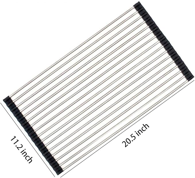 Ahyuan Roll up Dish Drying Rack Over The Sink Kitchen Roll up Sink Drying Rack - Image 7