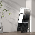 Nazhura 350 Weight Limit Heavy Duty Plastic Folding Chair with Reinfoced Steel Frame for Indoor and Outdoor, Wedding, Party, Restaurant, Meeting Room, Patio and Garden (White, 10 Pack) - Image 2