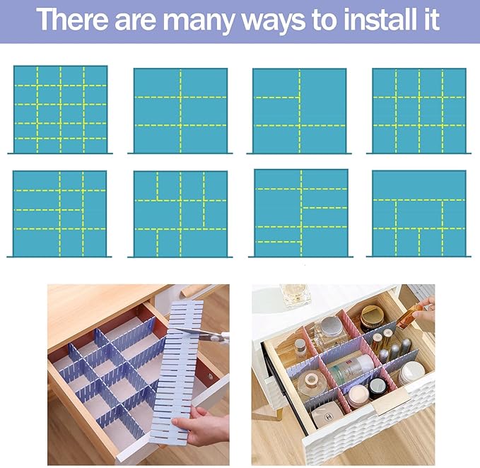 acDesign 40Pcs Grid Drawer Dividers, Adjustable Drawer Organizer - Image 7