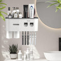 Toothbrush Holders Wall Mounted, Double Automatic Toothpaste Dispensers by MdakeGo