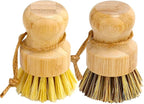 Bamboo Dish Brush Set, Dish Brushes, Durable Wood Dishes Scrub Brush, Natural by Aisuly