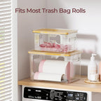 Delamu Acrylic Trash Bag Holder, 2 Pack Stackable Garbage Bag Dispenser - Image 6