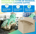 HOMEXCEL Brown Microfiber Cleaning Cloth 6 Pack 12.5 x 12.5 inch Microfiber - Image 2