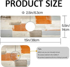 MCALK Orange Kitchen Sink Faucet Mat Splash Guard, Absorbent Quick-Dry Kitchen - Image 5