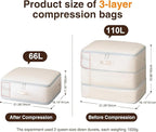 DIMJ Comforter Storage Bag - 110L Large Capacity Ultra Space Saving Self - Image 2