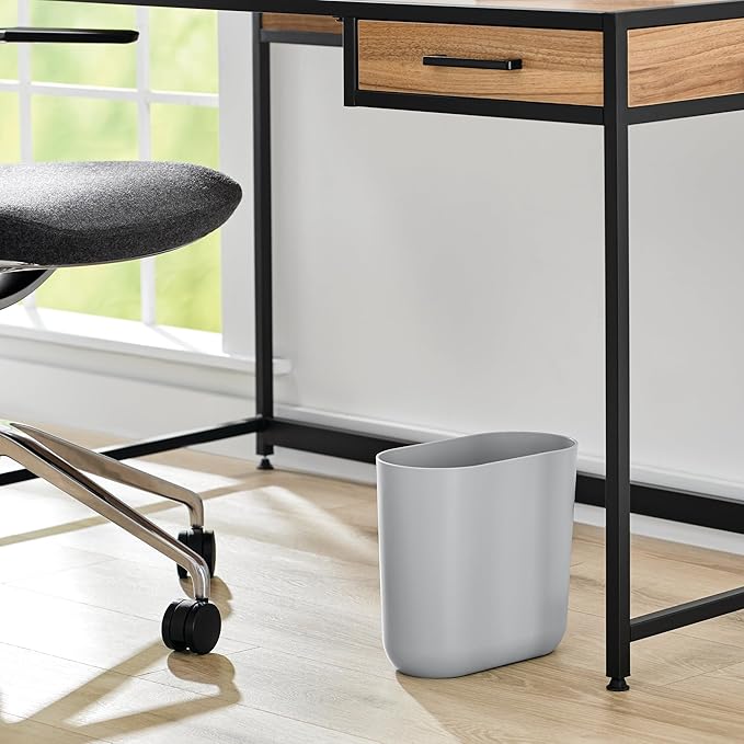 iDesign Small Slim Plastic Bathroom Trash Can, Garbage Can - Image 5