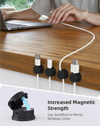 Cord Holder, Swiveling Cord Organizer, Magnetic Cable Clips - Image 2