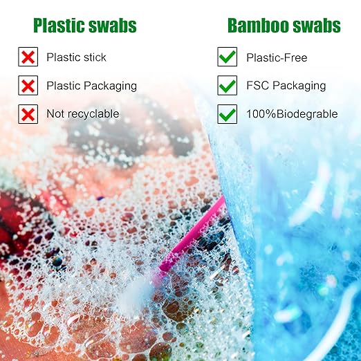 FOVURTE Bamboo Cotton Swabs 1000 Count - Image 6