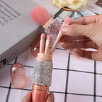 WOKOTO 4 in 1 White Diamond-Embellished Makeup Brushes - Image 4